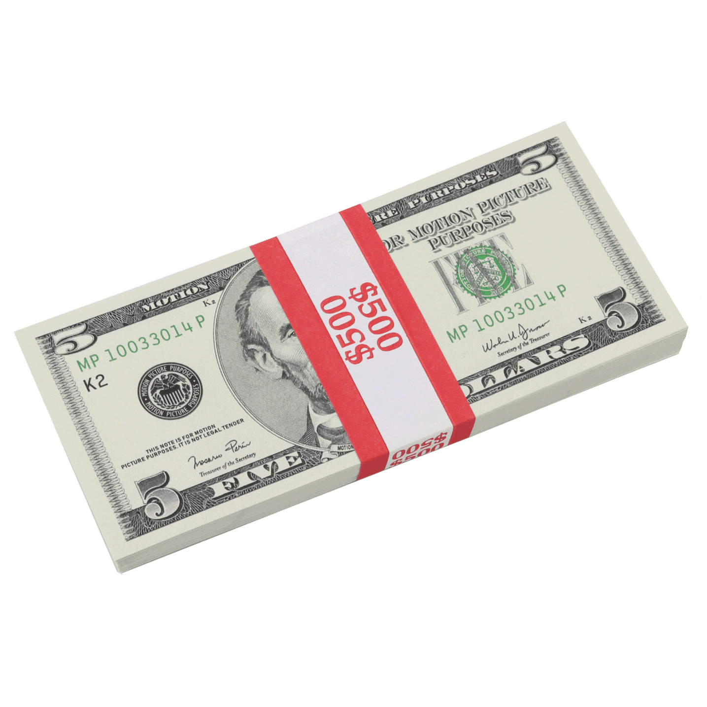 $500 Full Print 2000 Series Stack — Prop Money Inc.