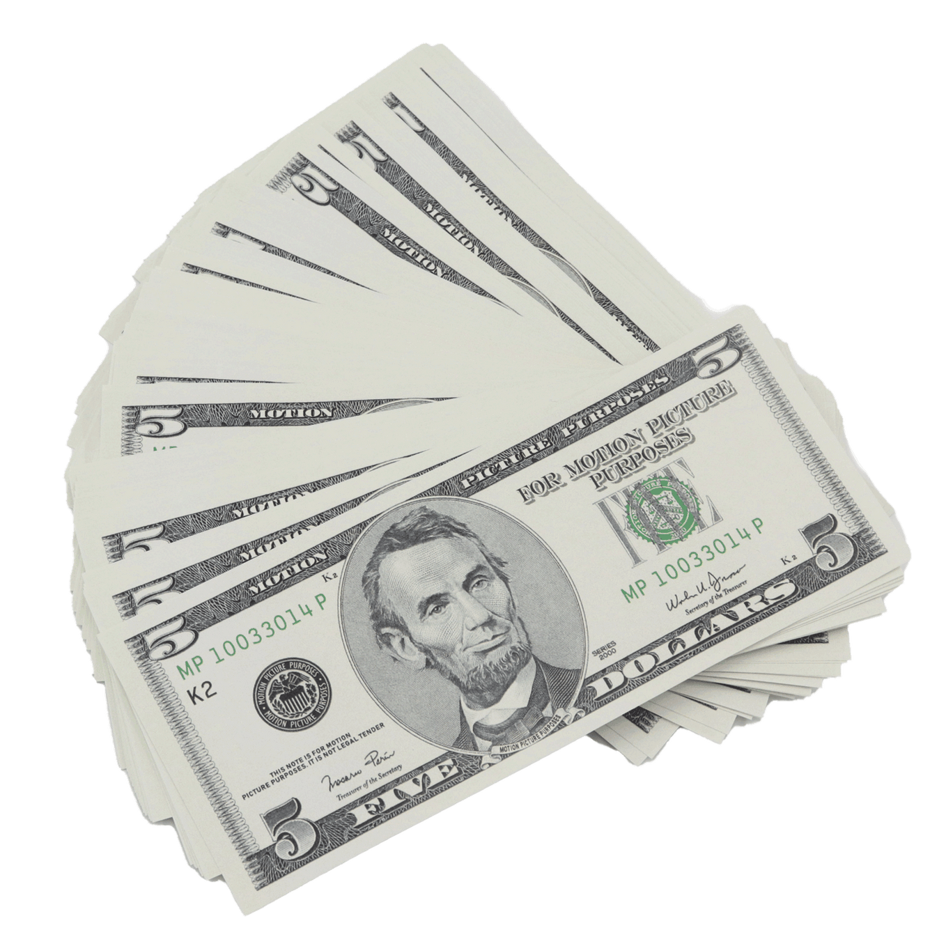 $500 Full Print 2000 Series Stack - Prop Money