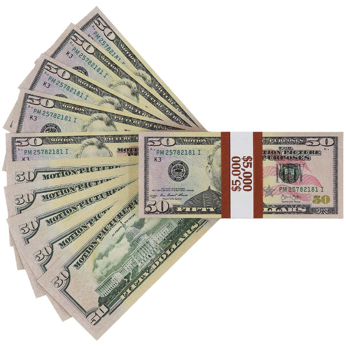 $5,000 Full Print New Series Prop Money Stack - Prop Money Inc.