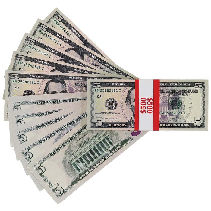 $500 Full Print New Series Prop Money Stack - Prop Money Inc.