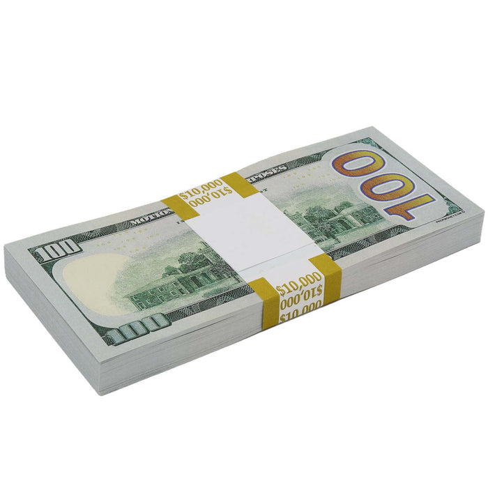 $10,000 Prop Money Inc Full Print Stack