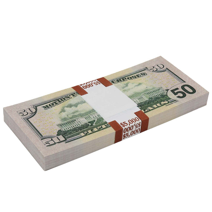 $5,000 Full Print New Series Prop Money Stack - Prop Money Inc.