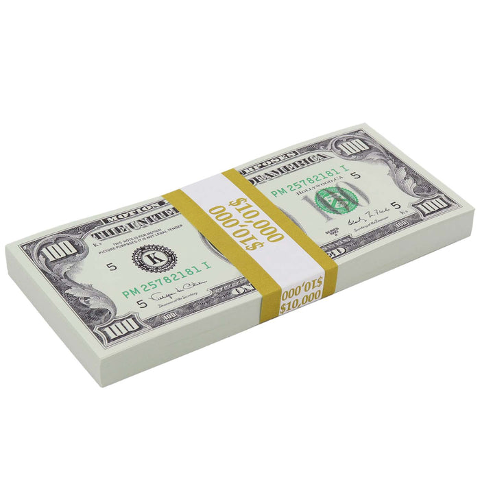 $100,000 Blank Filler 1990s Series Prop Money Stacks - Prop Money Inc.
