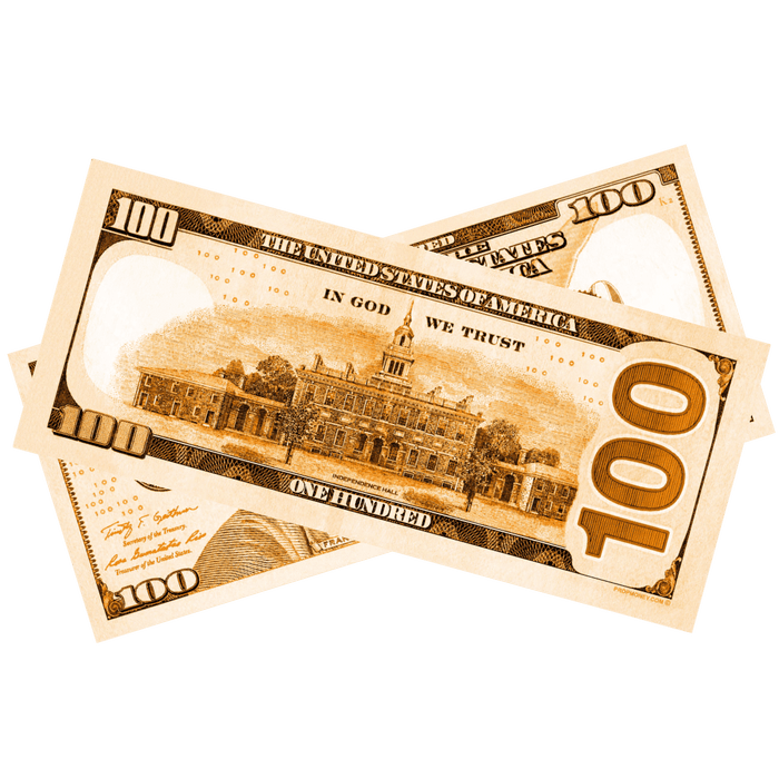 $100 New Series Orange Bills - PropMoney.com