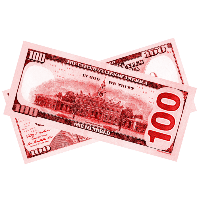 $100 New Series Red Bills - PropMoney.com